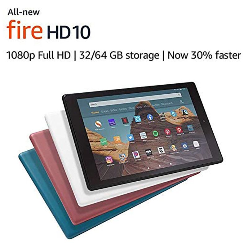 Amazon - Fire HD 10" 9th Generation Tablet 32GB 1080P - White