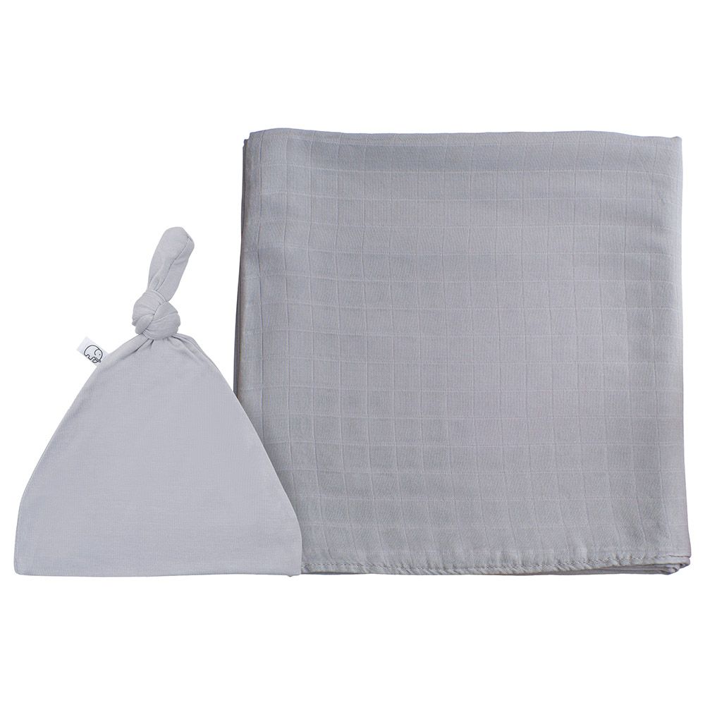 Anvi Baby - Organic Bamboo Beanie & Swaddle Set - Dove Tales