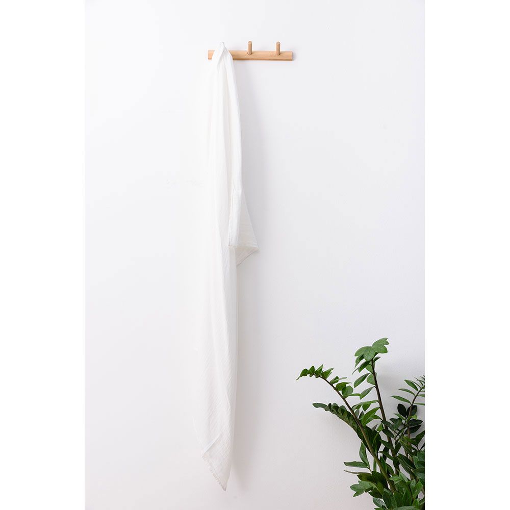 Anvi Baby - Organic Bamboo Muslin Swaddle - White Mist