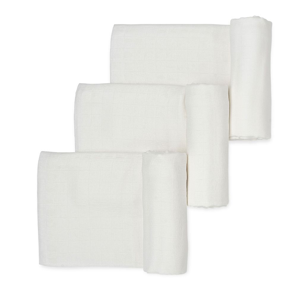 Anvi Baby - Organic Bamboo Swaddle 3 pcs Set - White