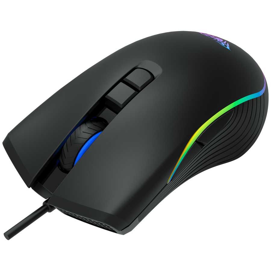 Aula - F806 Wind RGB Gaming Mouse W/ Rainbow Backlight - Black