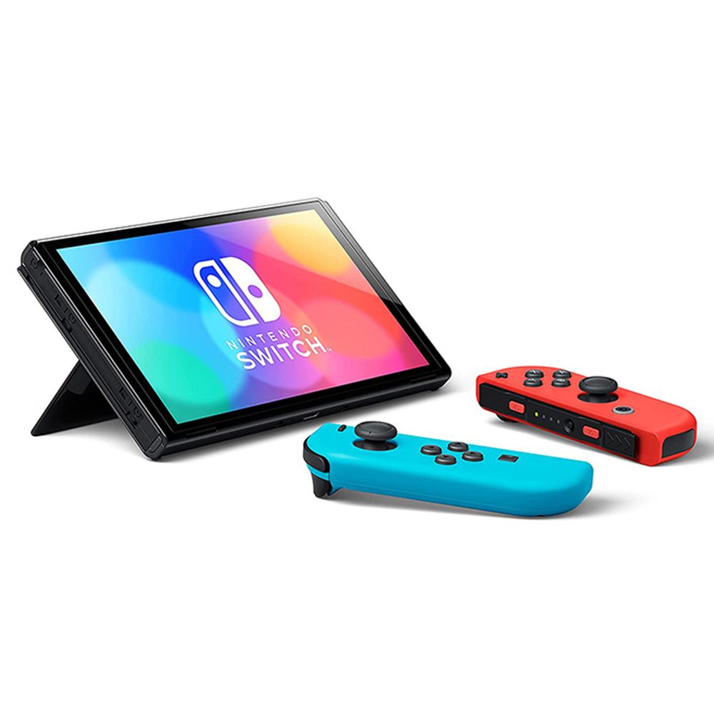 Nintendo - Switch OLED 2021 - Neon Red/Blue Joy-Con