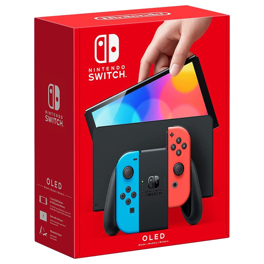 Nintendo - Switch OLED 2021 - Neon Red/Blue Joy-Con