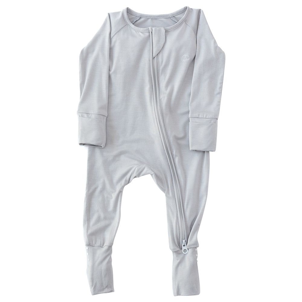 Anvi Baby - Organic Zipper Romper - Cloudy Grey