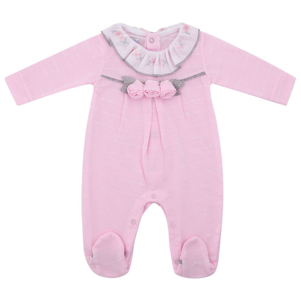 By Ray - Baby Flowers Onesie - Pink