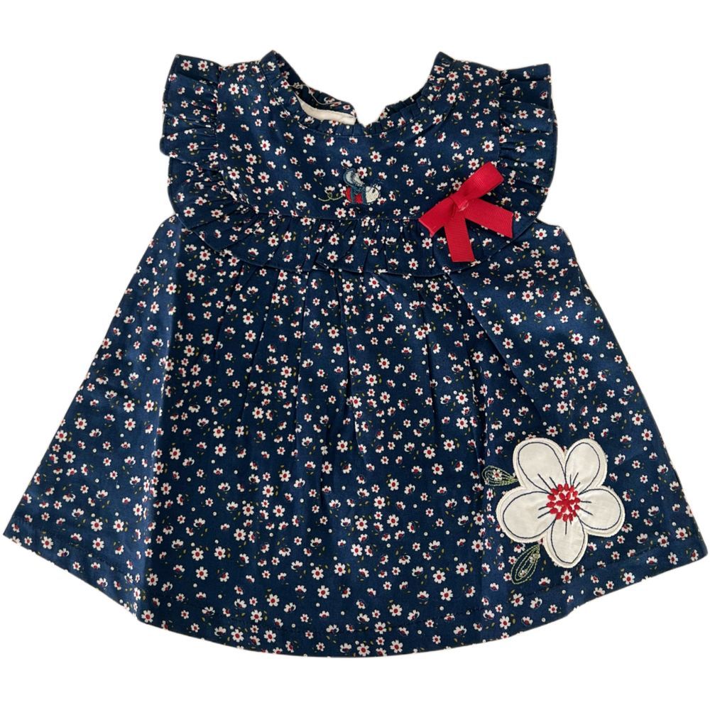 By,Ray - Floral Print Dress - Navy Baby - Blue