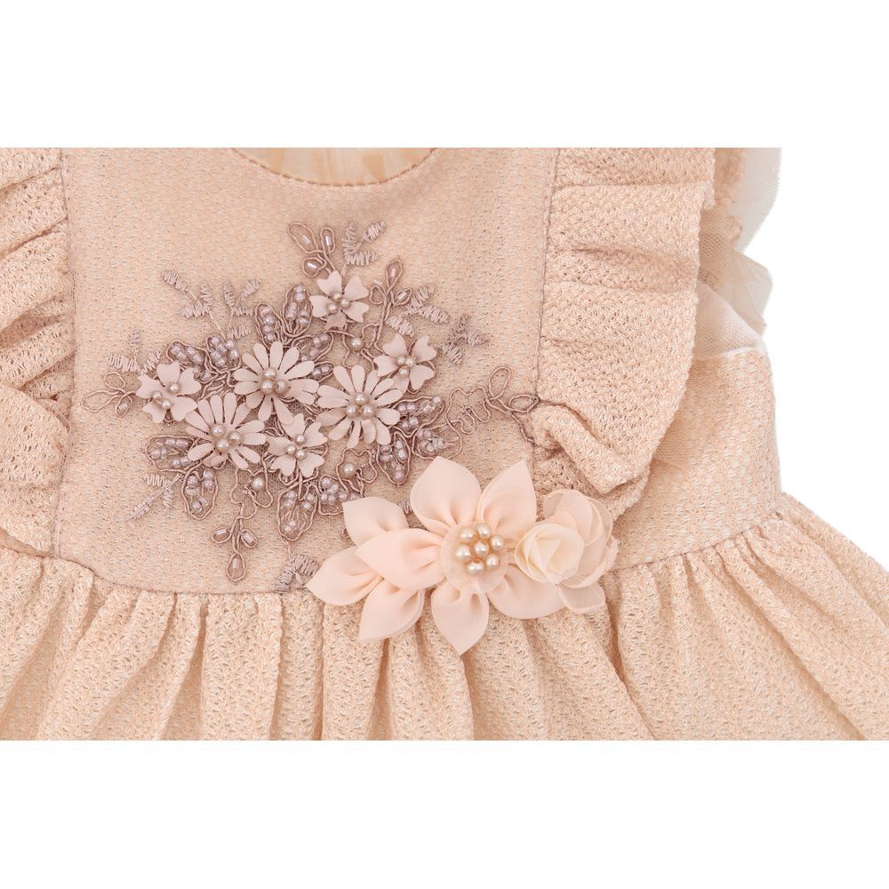 By,Ray - Embellished Flower Dress - Pink