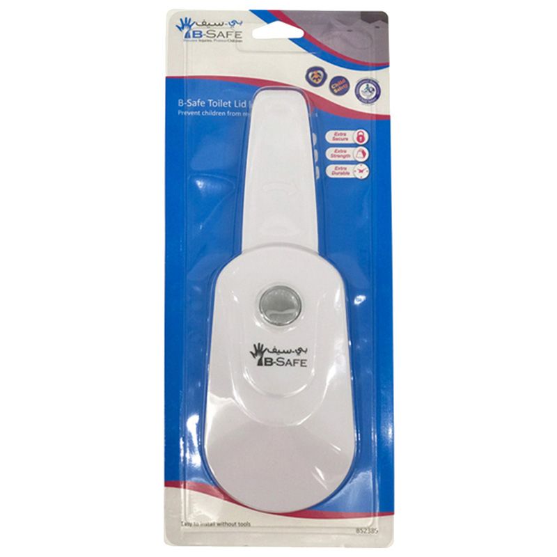 B-Safe - Adhesive Toilet Lid Lock - White