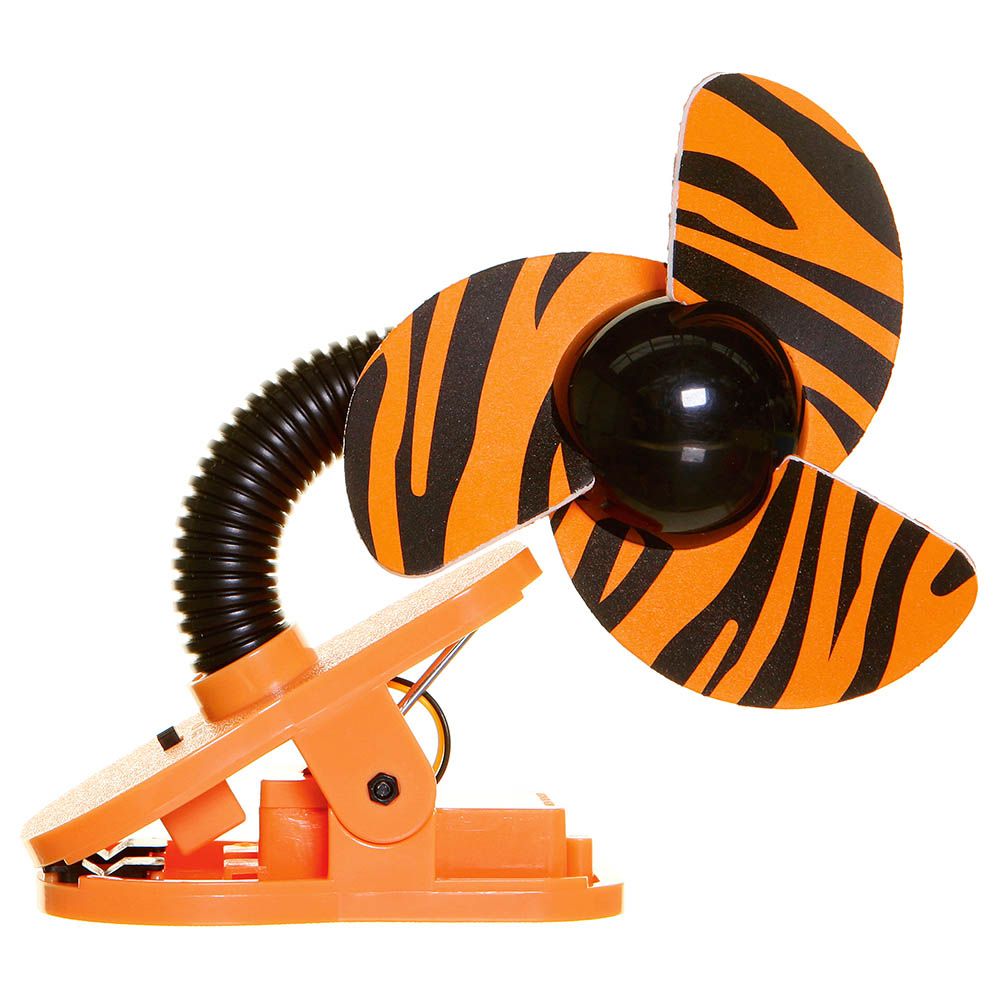 Dreambaby - Clip On Fan Tiger Blades - Orange & Black