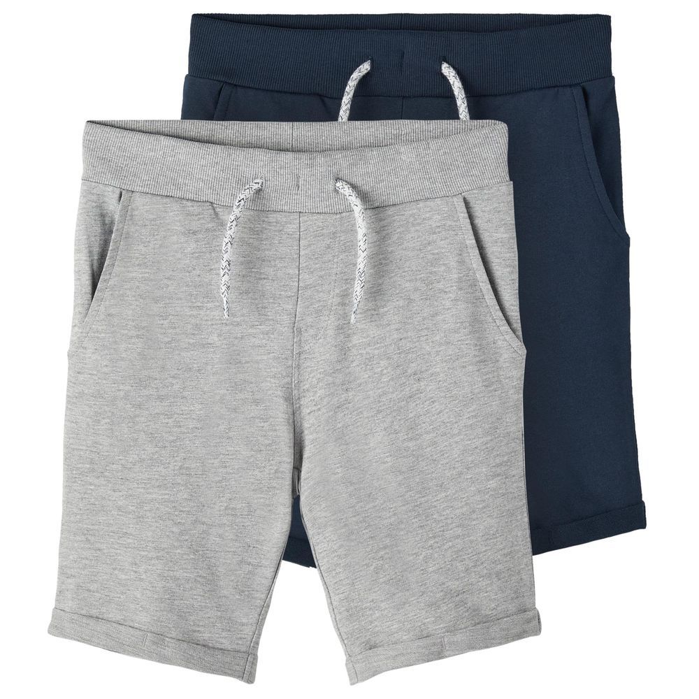 nameIt - 2-Pk Sweat Shorts - Grey