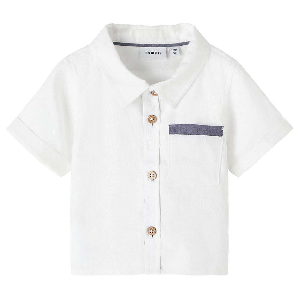 Name It - Baby Boy Short Sleeves Shirt - Bright White