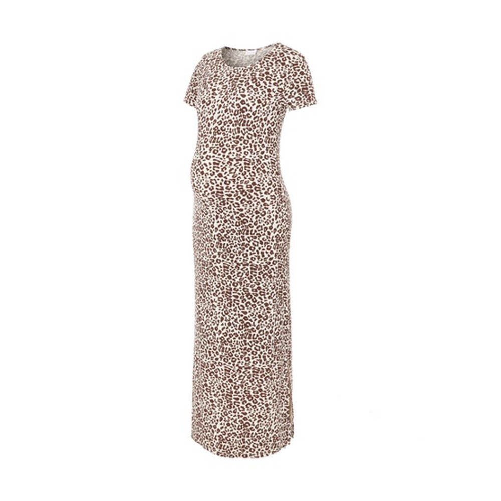 Mamalicious - Printed Maternity Dress - Whitecap Gray