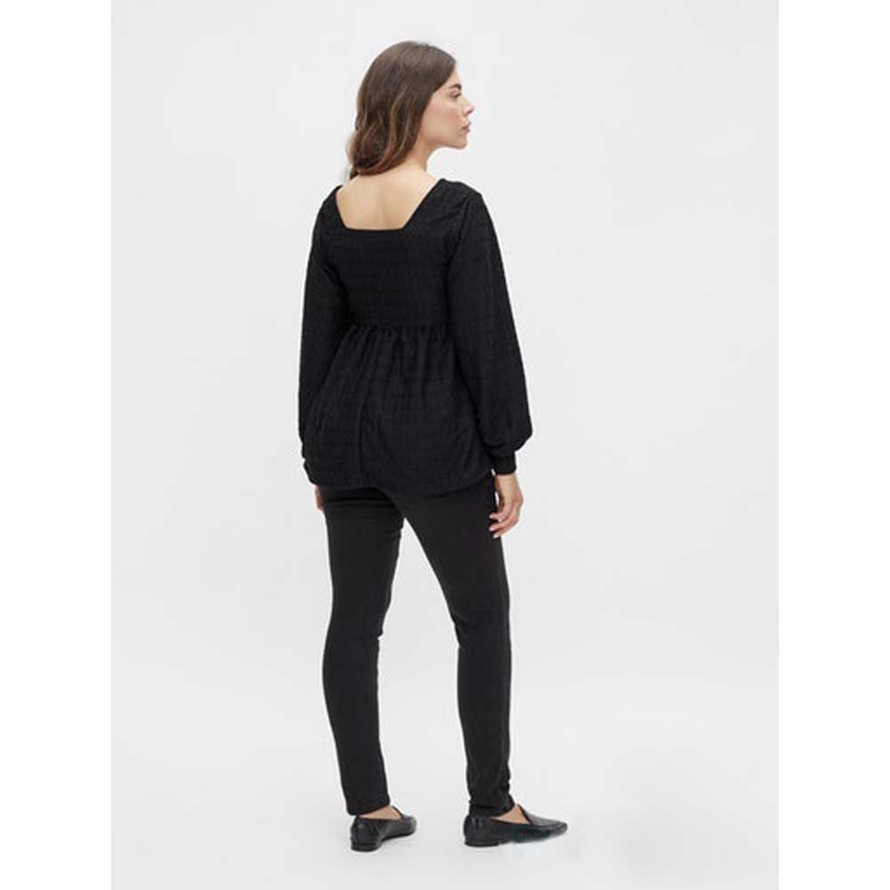 Mamalicious - Long Sleeves Loose Maternity Top - Black