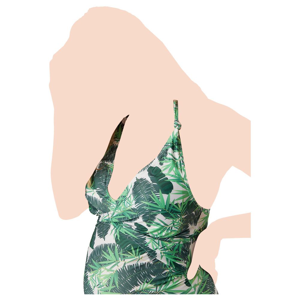 Mamalicious - Padded Swimsuit - Trekking Green