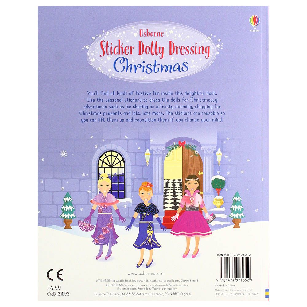 Usborne Sticker Dolly Dressing Christmas