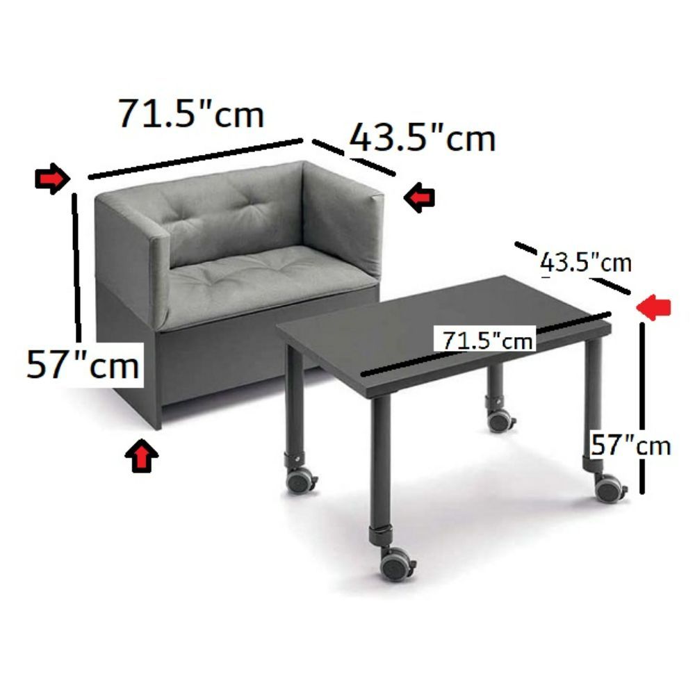 Cam - Growi 2-in-1 Bagnetto Changing Table - Gray