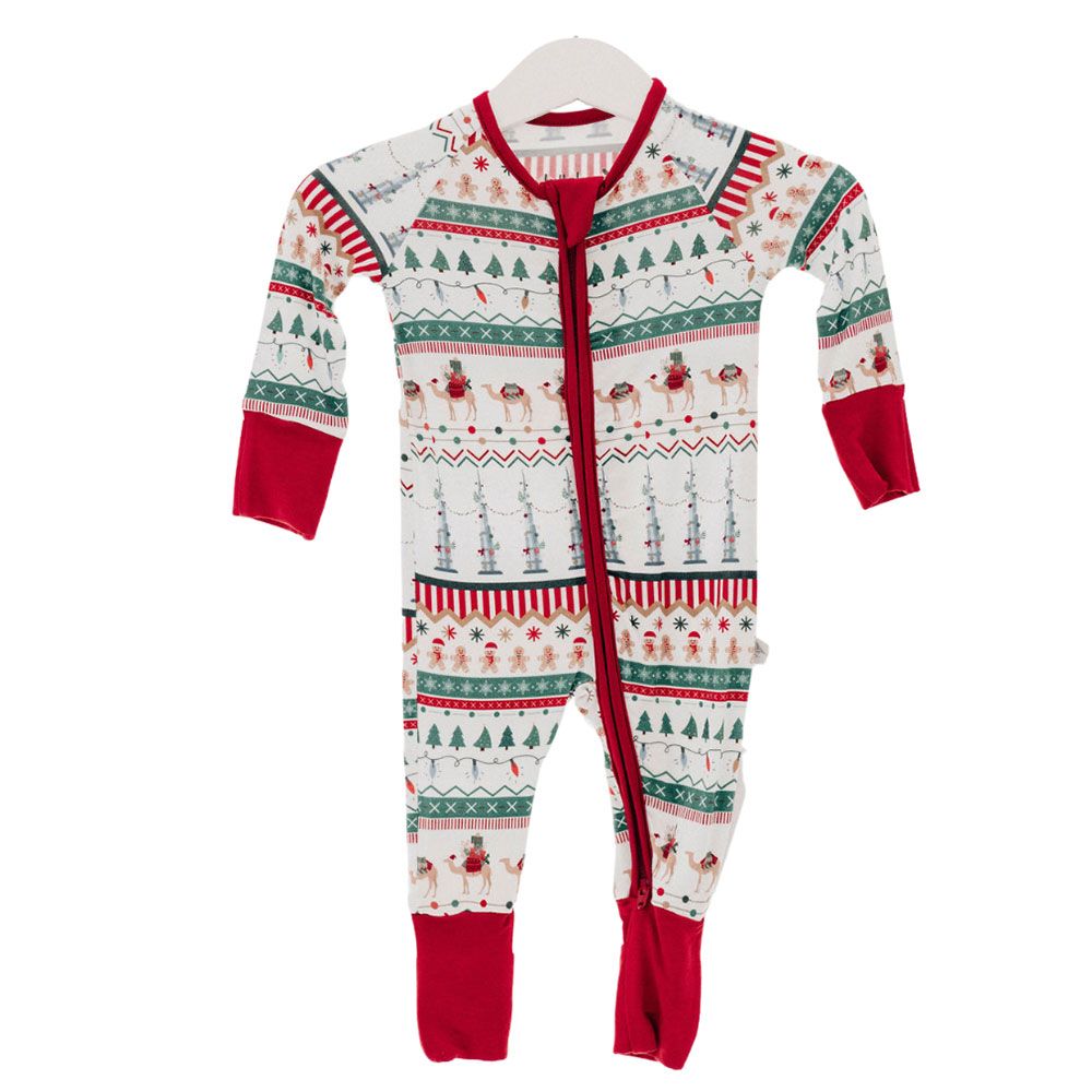 Lullabae - Camel Claus Twinning Christmas Sleepwear for Baby and Kid