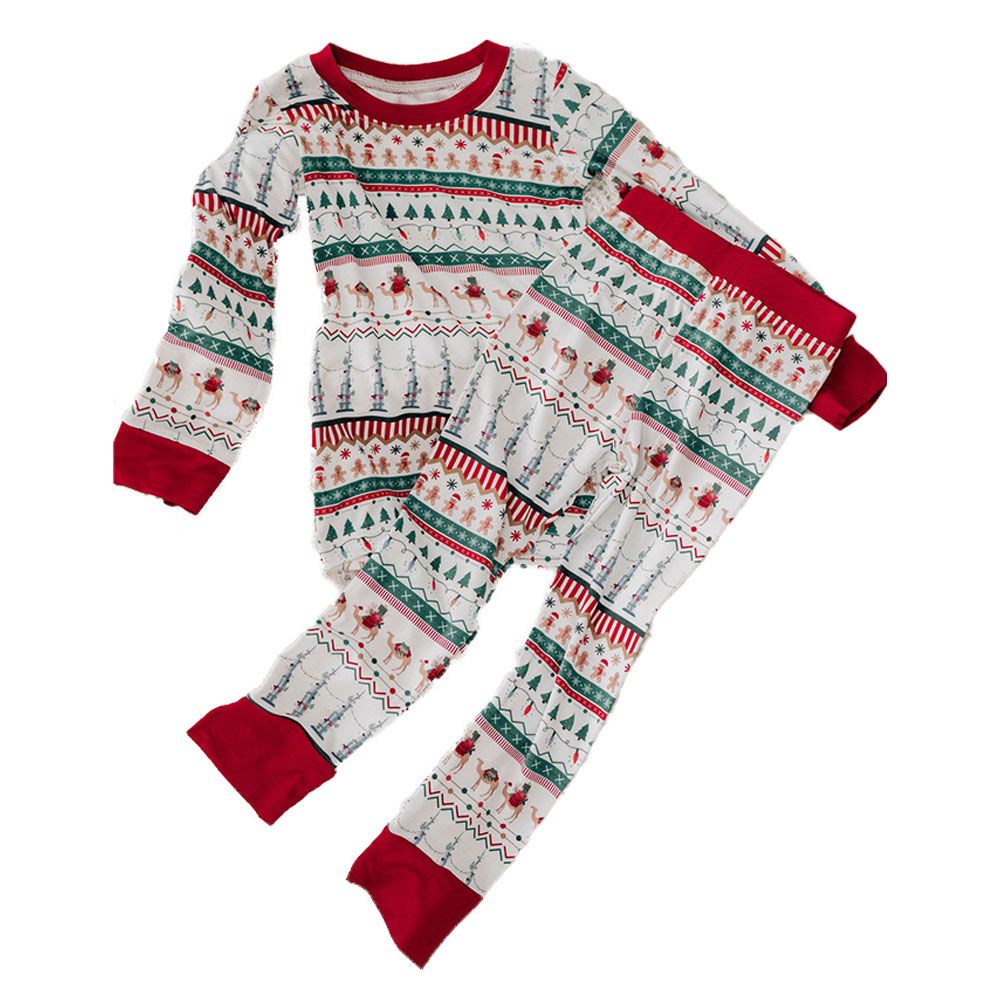 Lullabae - Camel Claus Twinning Christmas Sleepwear for Baby and Kid