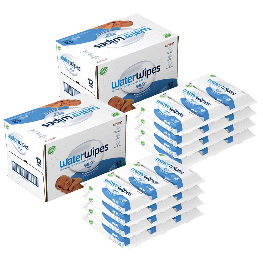 WaterWipes - Original Plastic Free Unscented Wet Wipes - 1440pcs