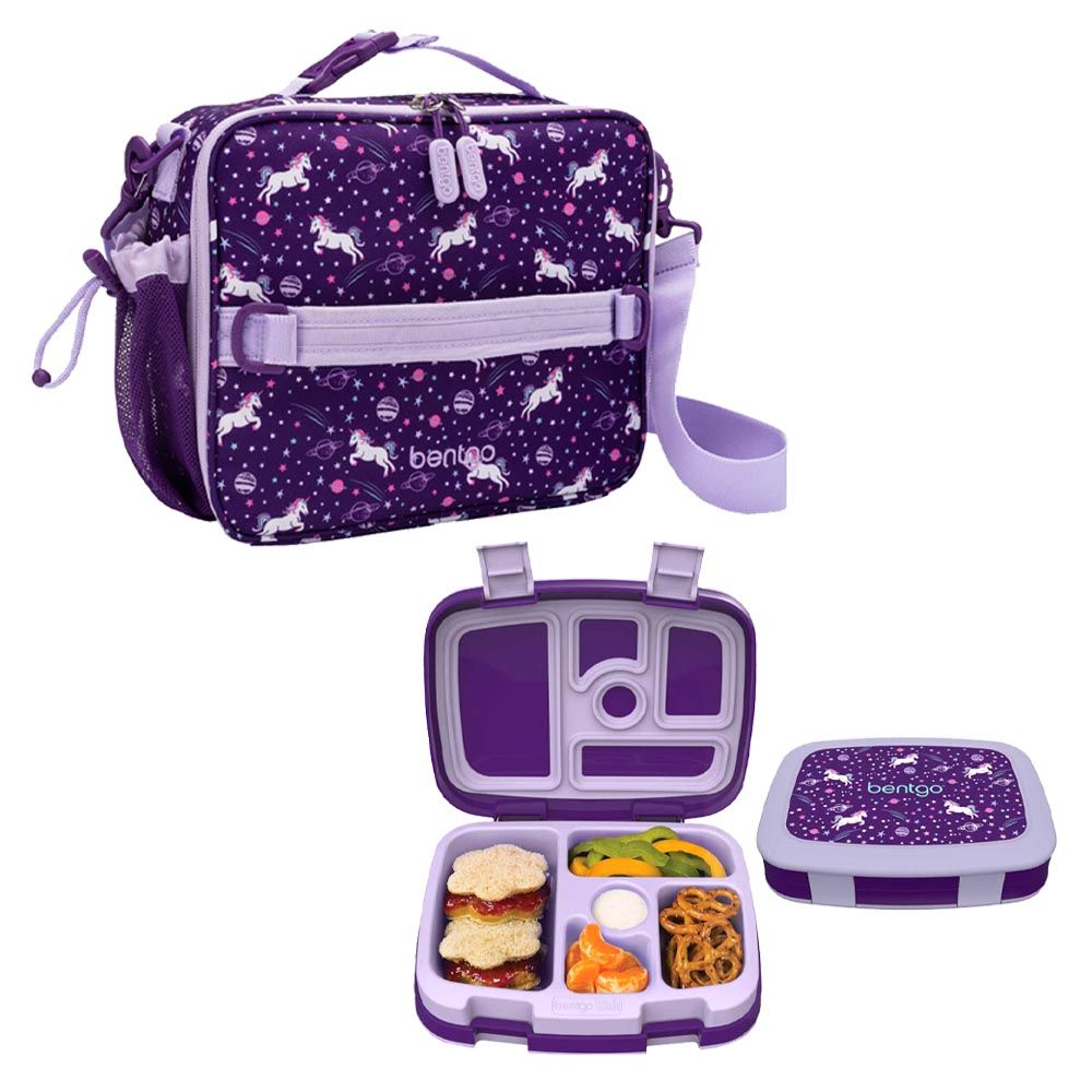 Bentgo - Kids Prints Lunchbox & Lunchbag - Unicorn