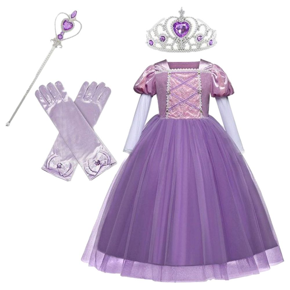 Fitto - Princess Rapunzel Costume w/ Accessories - Purple