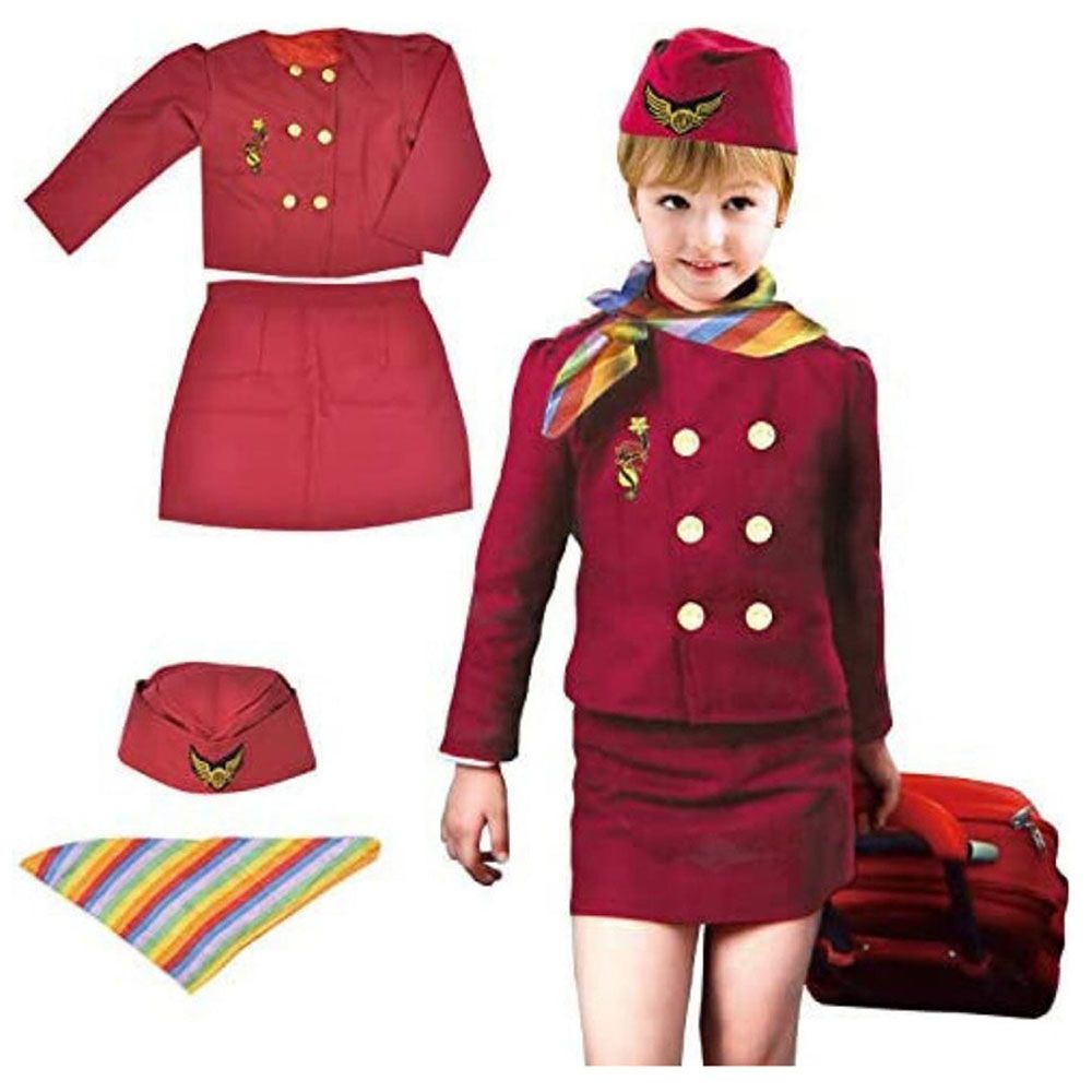 Fitto - Costume Flight Attendant Dress - Red