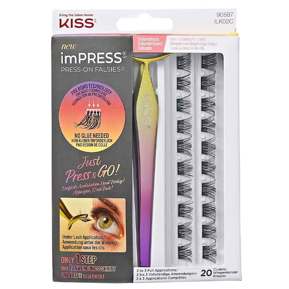 Kiss - Impress Press on Falsies Voluminous Eyelashes - Black