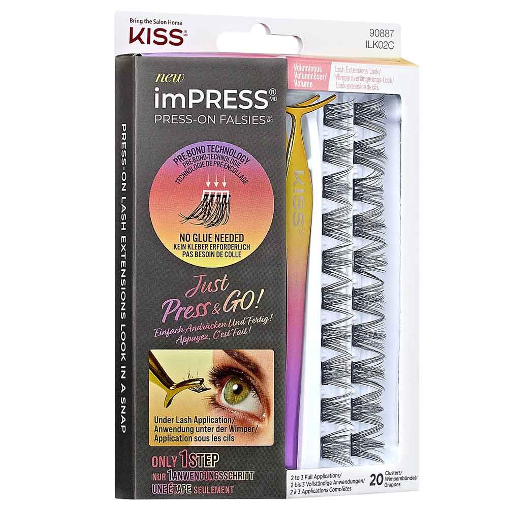 Kiss - Impress Press on Falsies Voluminous Eyelashes - Black