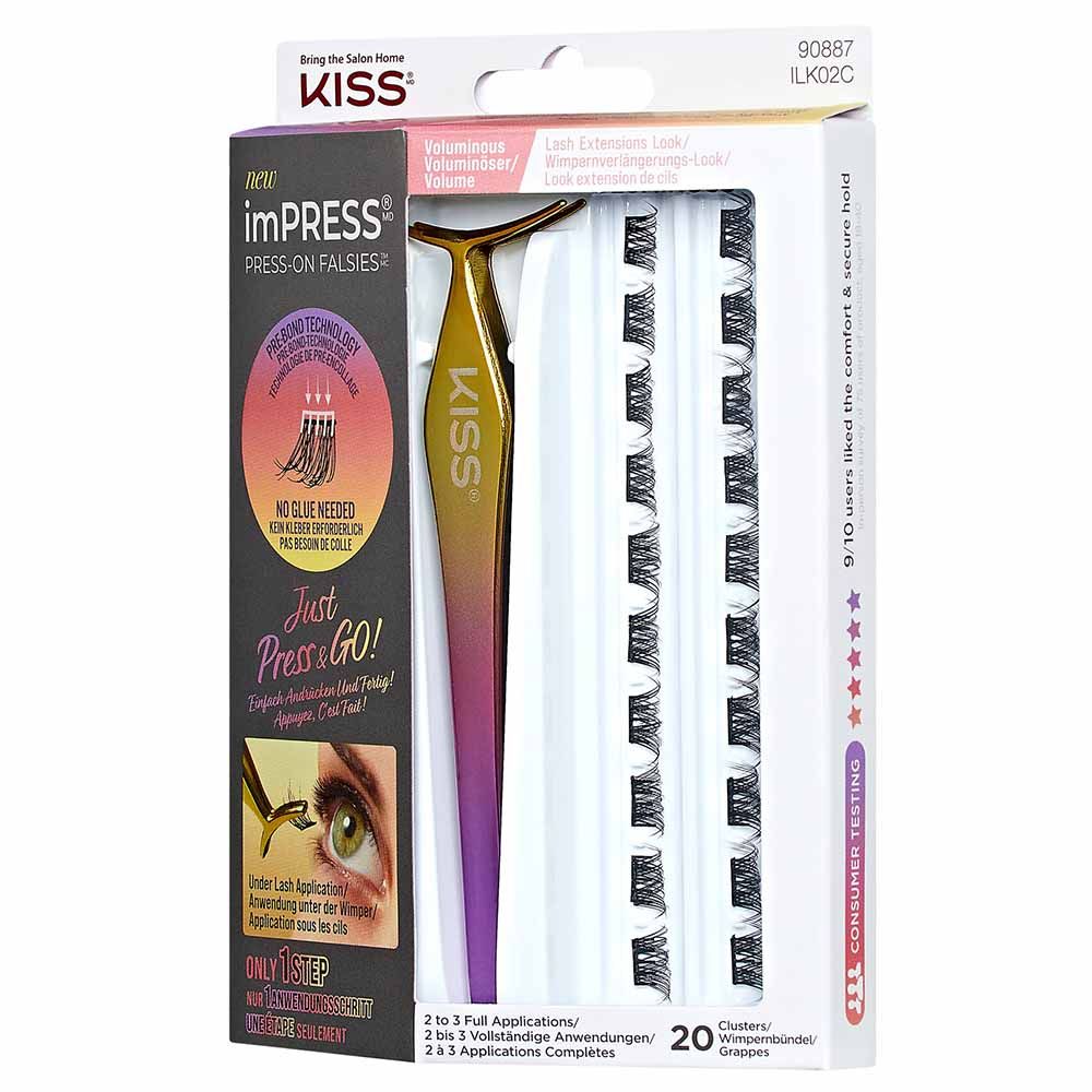 Kiss - Impress Press on Falsies Voluminous Eyelashes - Black