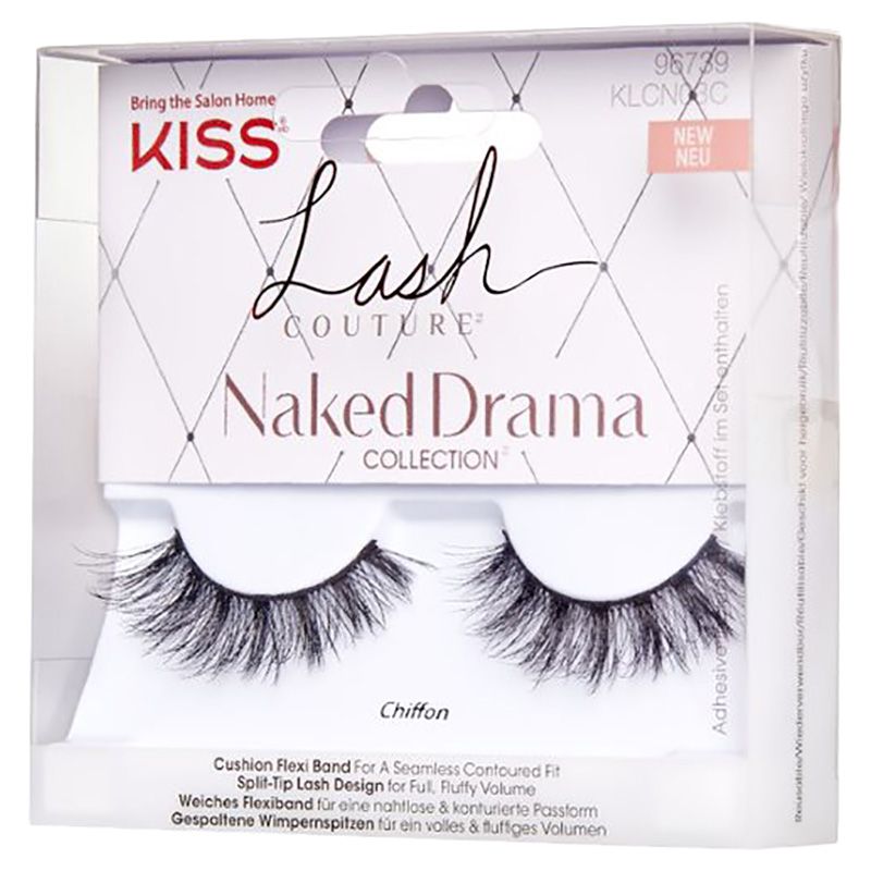 Kiss - Lash Couture Naked Drama Lashes-Chiffon - Black