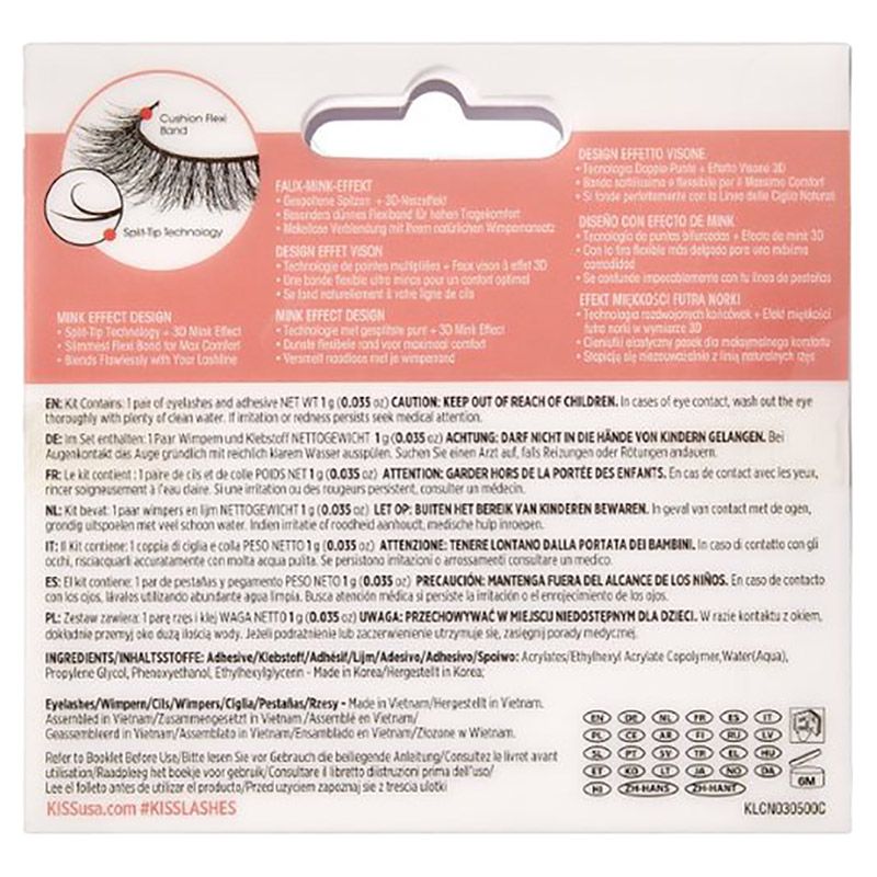 Kiss - Lash Couture Naked Drama Lashes-Chiffon - Black