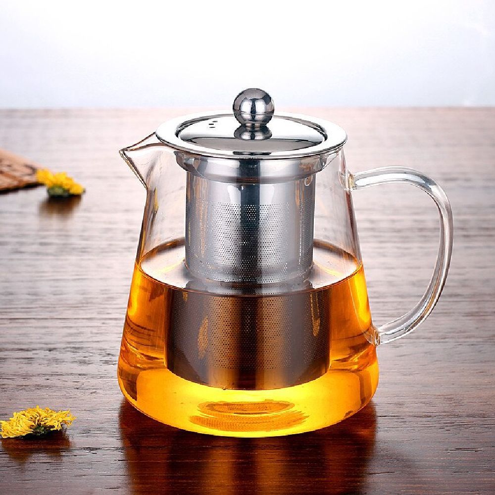 1Chase - Heat Resistant Glass Teapot W/ Strainer 950ml 