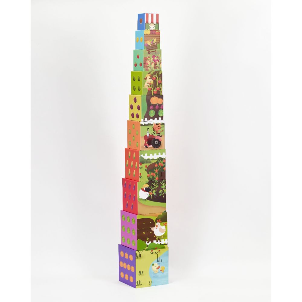 Classic World - Vegetable Stacking Cubes - 10 Pcs