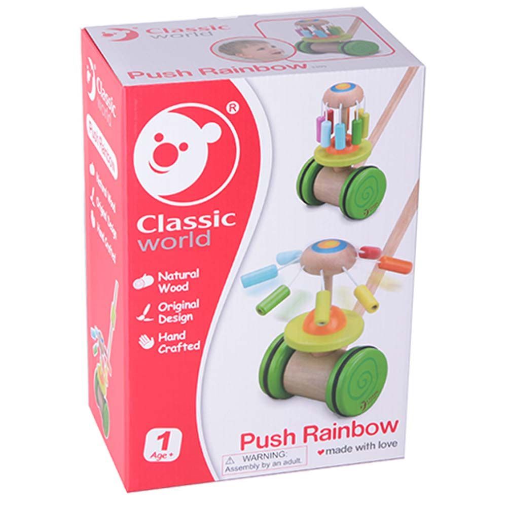 Classic World - Rainbow Push Along Toy