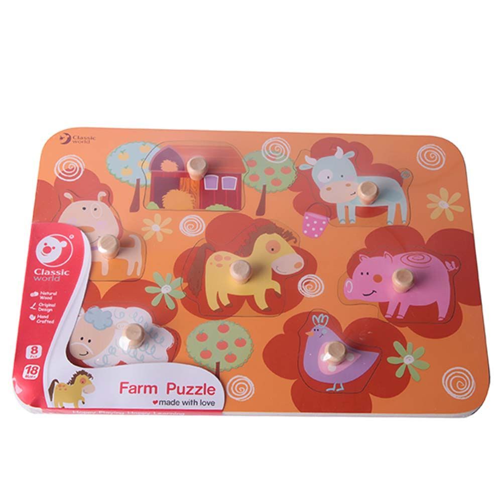 Classic World - Farm Puzzle - 8 Pcs