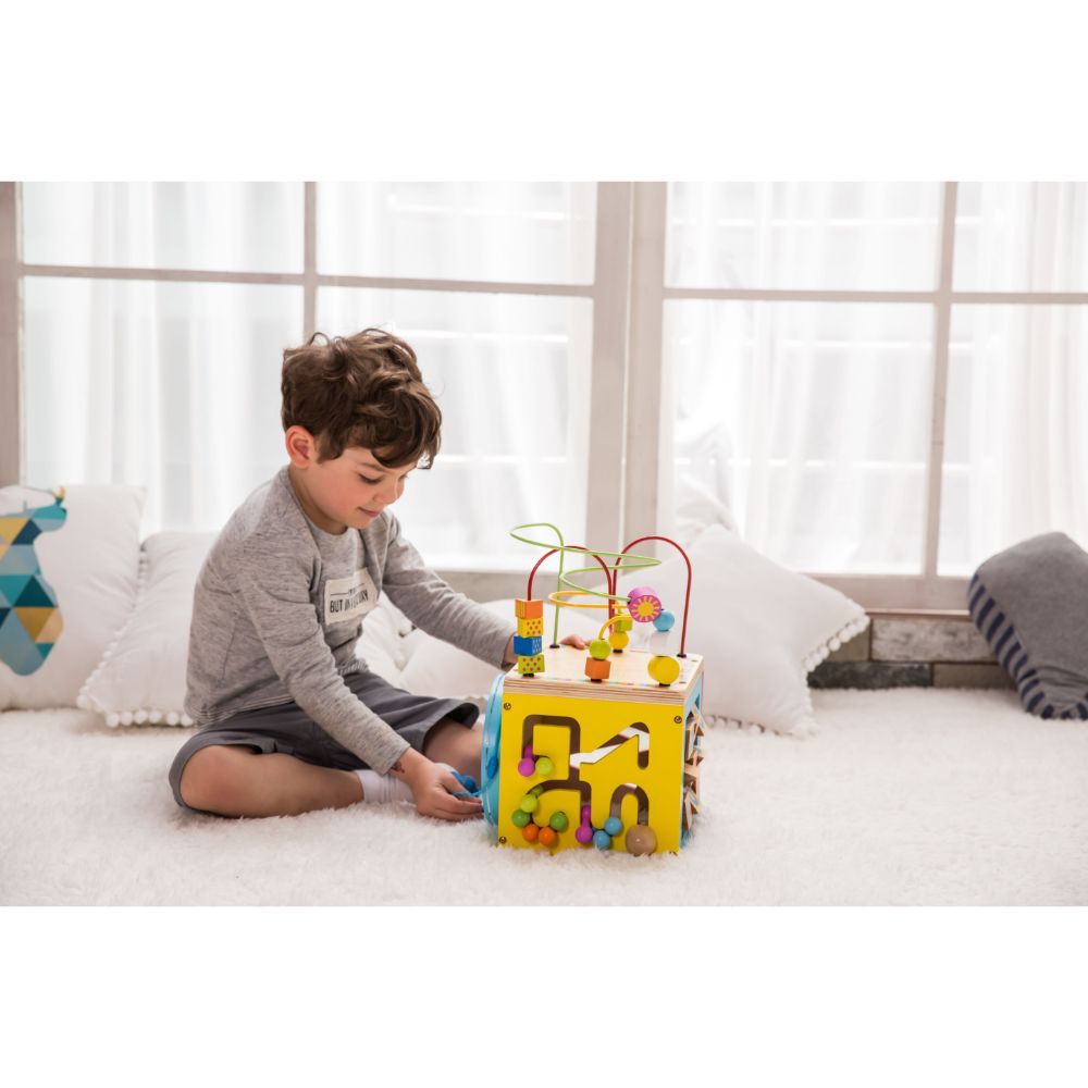 Classic World - Multi-Activity Cube - Yellow/Green (Exclusive)