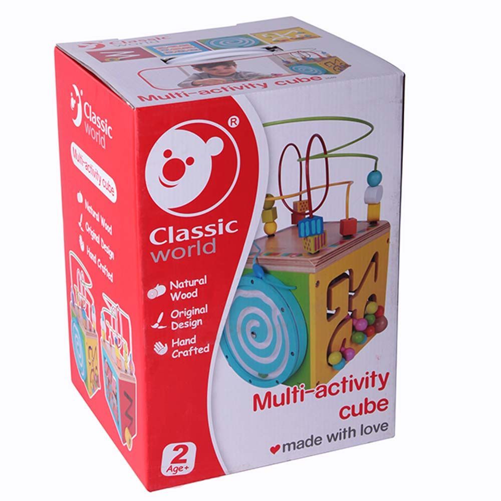 Classic World - Multi-Activity Cube - Yellow/Green (Exclusive)