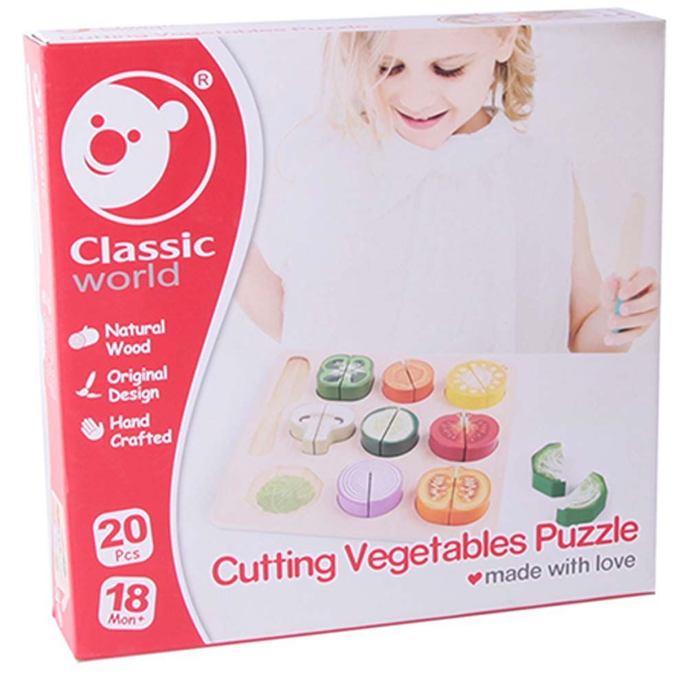 Classic World - Cutting Vegetables Puzzle - 20 Pcs