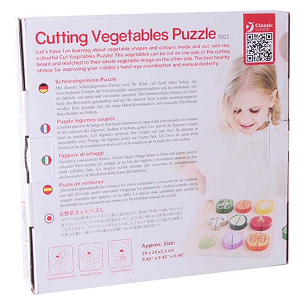 Classic World - Cutting Vegetables Puzzle - 20 Pcs