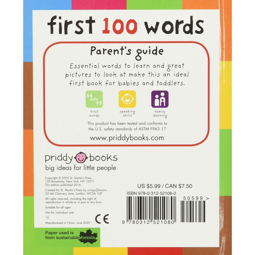 First 100 Board Book - Box Set of 3 Books