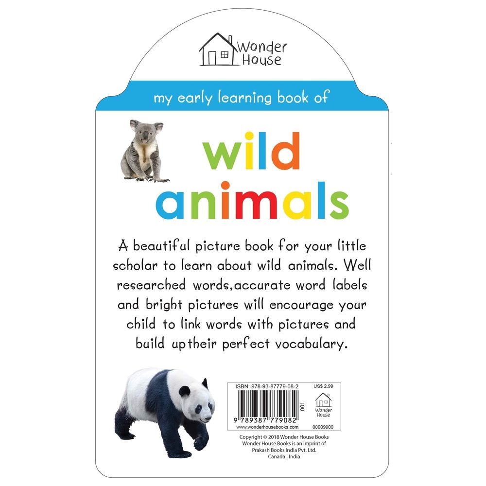 My Early Learning Book Of Wild Animals: Attractive Shape Board Books For Kids