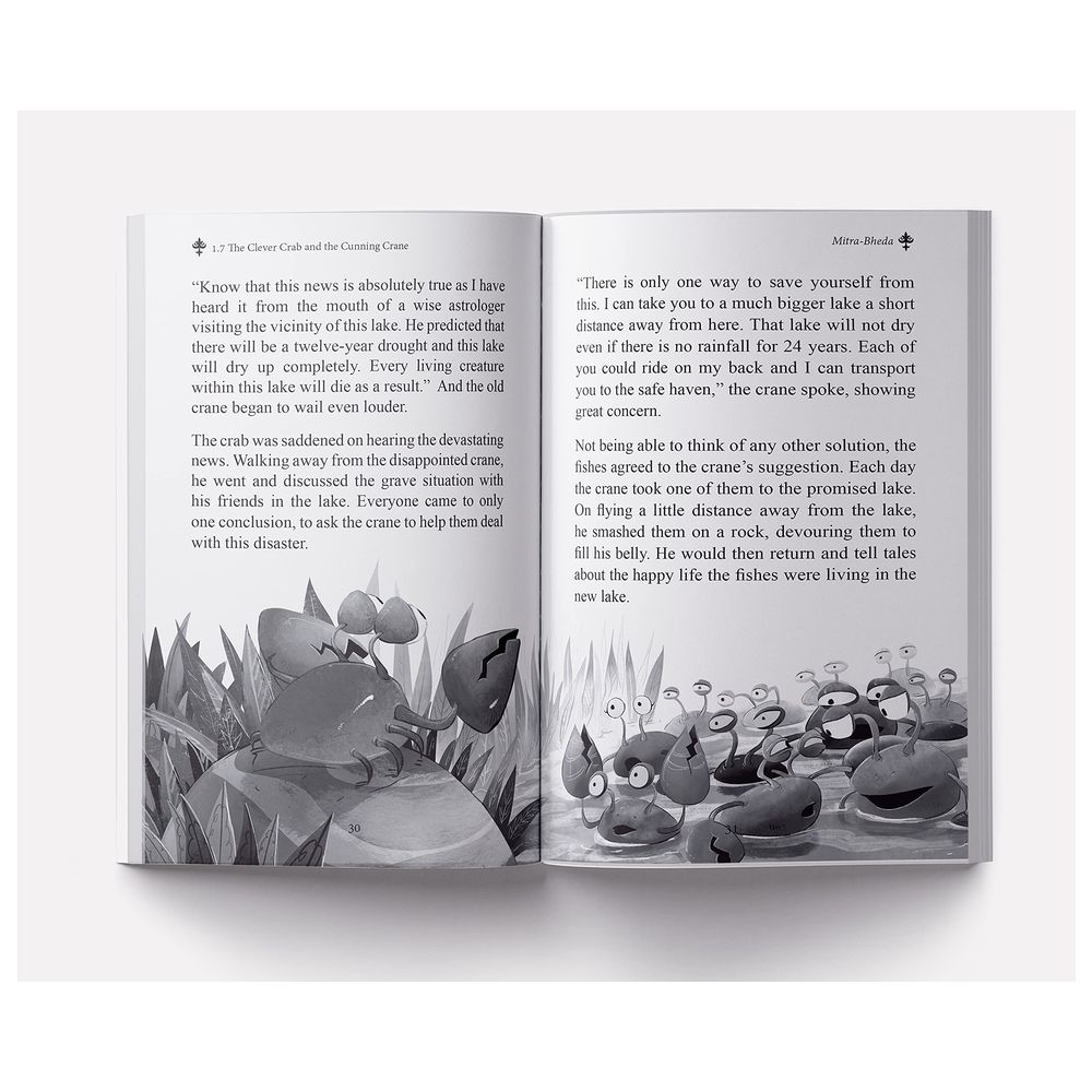 Panchatantra For Children: Illustrated Stories (Black And White)