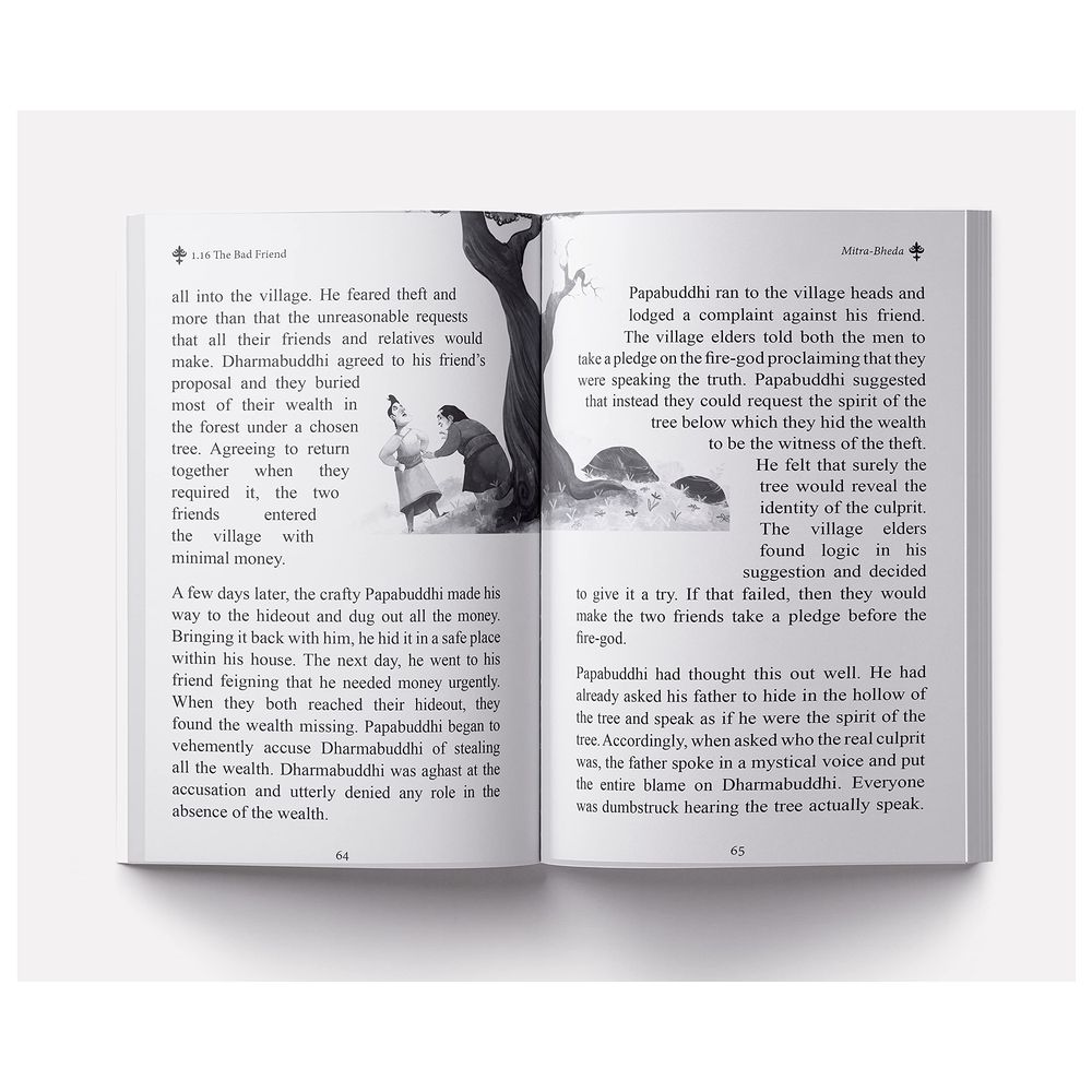 Panchatantra For Children: Illustrated Stories (Black And White)