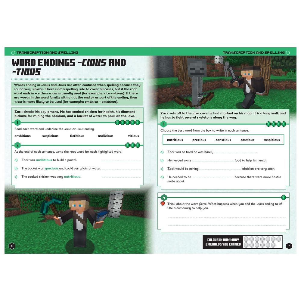 Minecraft Education Minecraft English Ages 9 10 Official Workbook