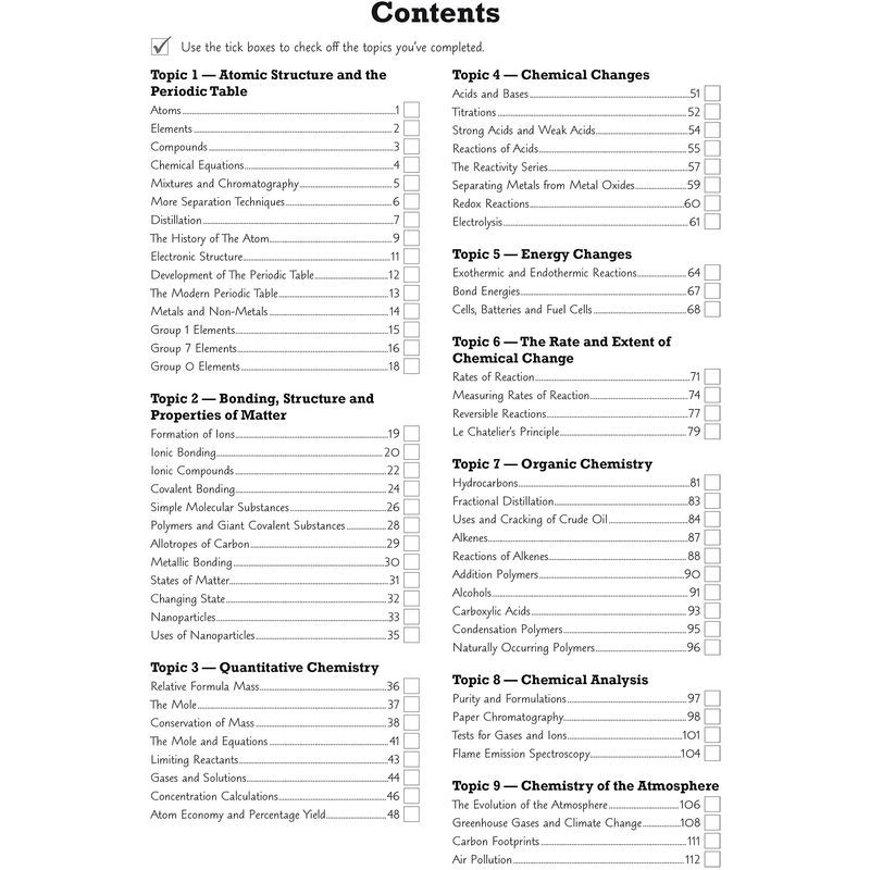 New Gcse Chemistry Exam Practice Workbook