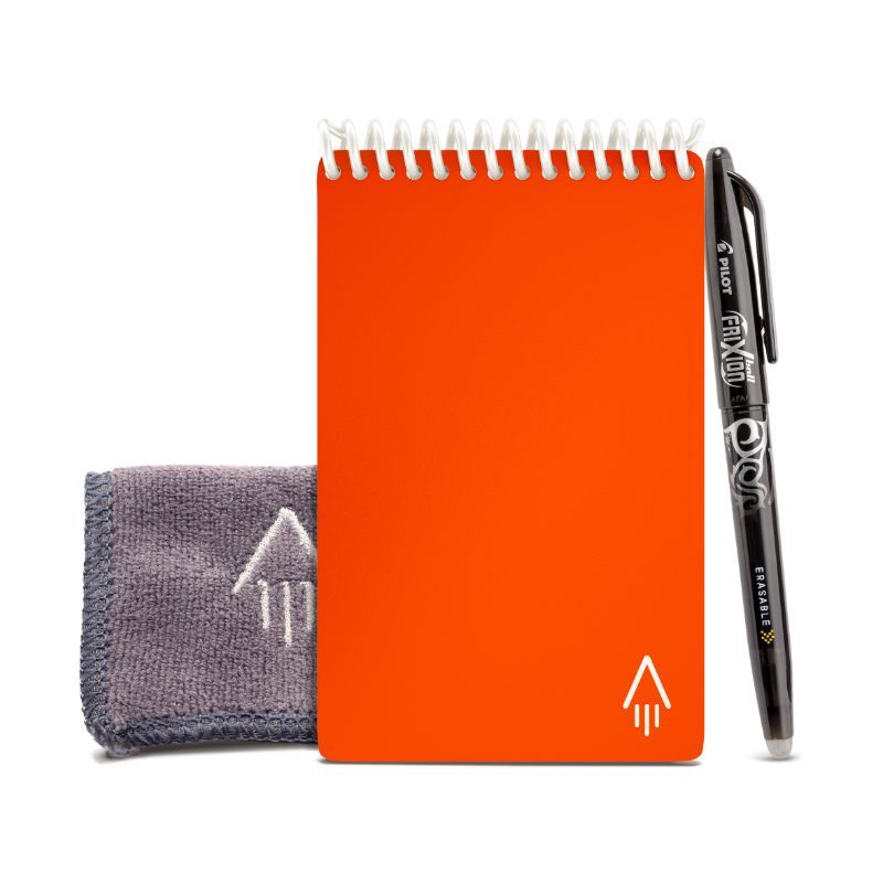 Rocketbook Mini Smart Reusable Notepad, Dot Grid - Orange