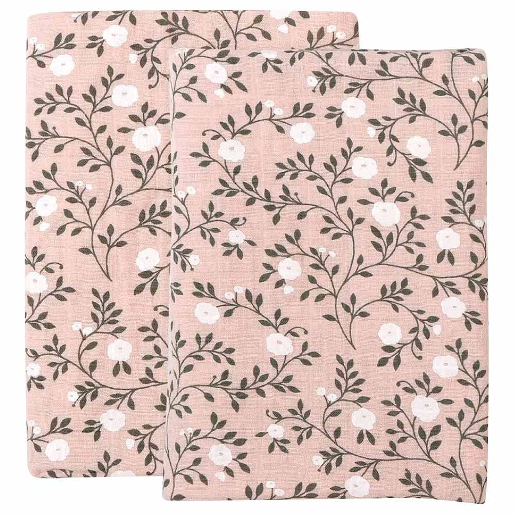 A little Lovely Company - Muslin Cloth Set of 2 Blossom - Dusty Pink