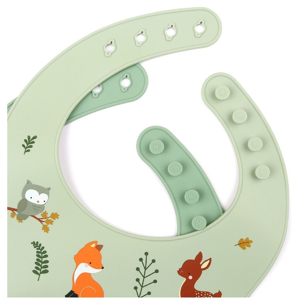 A little Lovely Company - Forest Friends Silicone Bib - Pack of 2