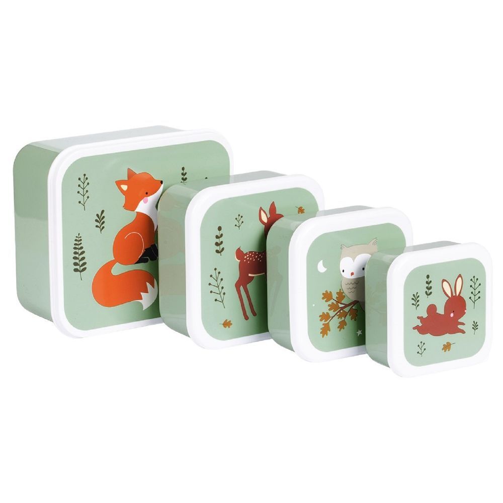 A little Lovely Company - Lunch & Snack Box Set - Forest Friends