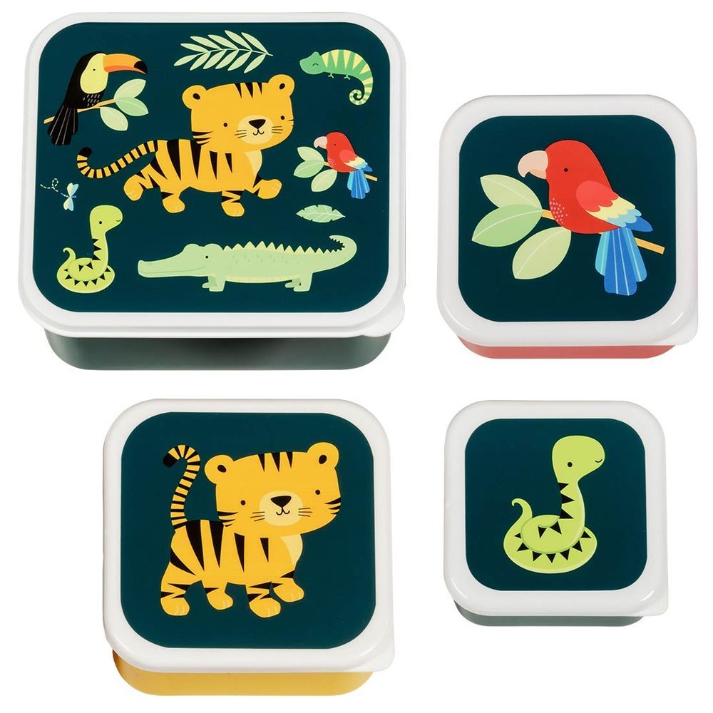 A little Lovely Company - Lunch & Snack Box Set - Jungle Tiger